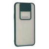 Samsung Galaxy J7 Kılıf Palm Buzlu Kamera Sürgülü Silikon - Yeşil