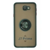 Samsung Galaxy J7 Prime Kılıf Montreal Yüzüklü Silikon Kapak - Yeşil