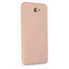 Samsung Galaxy J7 Prime Kılıf Nano içi Kadife Silikon - Pudra