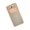 Samsung Galaxy J7 Prime Kılıf Palm Buzlu Kamera Sürgülü Silikon - Pembe
