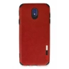 Samsung Galaxy J7 Pro / J730 Kılıf Loop Deri Silikon - Kırmızı