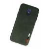 Samsung Galaxy J7 Pro / J730 Kılıf Loop Deri Silikon - Yeşil