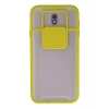 Samsung Galaxy J7 Pro / J730 Kılıf Palm Buzlu Kamera Sürgülü Silikon - Sarı