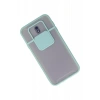 Samsung Galaxy J7 Pro / J730 Kılıf Palm Buzlu Kamera Sürgülü Silikon - Turkuaz