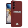 Samsung Galaxy M15 Kelvin Kartvizitli Silikon - Bordo