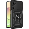 Samsung Galaxy M15 Kılıf Pars Lens Yüzüklü Silikon - Siyah
