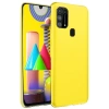 Samsung Galaxy M31 Kılıf Nano içi Kadife Silikon - Sarı