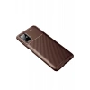 Samsung Galaxy M51 Kılıf Auto Focus Karbon Kapak - Kahverengi