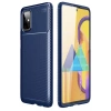 Samsung Galaxy M51 Kılıf Auto Focus Karbon Kapak - Lacivert
