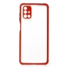 Samsung Galaxy M51 Kılıf Miami Şeffaf Silikon - Kırmızı