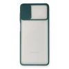 Samsung Galaxy M51 Kılıf Palm Buzlu Kamera Sürgülü Silikon - Yeşil