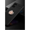 Samsung Galaxy M51 Kılıf Range Yüzüklü Silikon - Siyah-Gold