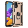 Samsung Galaxy M51 Kılıf Sofya Yüzüklü Silikon Kapak - Gold