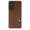 Samsung Galaxy M52 5G Kılıf Loop Deri Silikon - Kahverengi