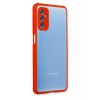 Samsung Galaxy M52 5G Kılıf Miami Şeffaf Silikon - Kırmızı