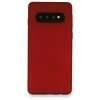 Samsung Galaxy S10 Plus Kılıf First Silikon - Bordo