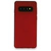 Samsung Galaxy S10 Plus Kılıf First Silikon - Bordo
