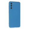 Samsung Galaxy S21 Kılıf Nano içi Kadife Silikon - Mavi