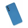 Samsung Galaxy S21 Kılıf Nano içi Kadife Silikon - Mavi