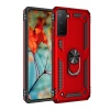 Samsung Galaxy S21 Kılıf Sofya Yüzüklü Silikon Kapak - Kırmızı