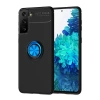 Samsung Galaxy S21 Plus Kılıf Range Yüzüklü Silikon - Siyah-Mavi
