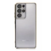 Samsung Galaxy S21 Ultra Kılıf Lensli Silikon - Gold