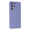 Samsung Galaxy S21 Ultra Kılıf Nano içi Kadife Silikon - Lila