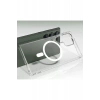 Samsung Galaxy S23 Ultra Kılıf Magneticsafe Şeffaf Silikon - Şeffaf