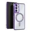 Samsung Galaxy S24 FE Joke Simli Magneticsafe Kılıf - Derin Mor
