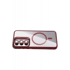Samsung Galaxy S24 FE Remim Lensli Magsafe Standlı Kapak - Bordo