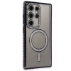 Samsung Galaxy S24 Ultra Kılıf Joke Simli Magneticsafe Kılıf - Siyah