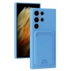 Samsung Galaxy S24 Ultra Kılıf Kelvin Kartvizitli Silikon - Mavi