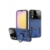 Samsung Galaxy S25 Edge Kılıf Joy Lens Standlı Kapak - Lacivert