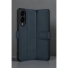 Samsung Galaxy S25 Edge Trend S Plus Kapaklı Kılıf - Lacivert
