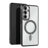 Samsung Galaxy S25 Kılıf Joke Simli Magneticsafe Kılıf - Siyah