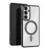 Samsung Galaxy S25 Kılıf Joke Simli Magneticsafe Kılıf - Siyah