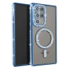 Samsung Galaxy S25 Ultra Kılıf Joke Simli Magneticsafe Kılıf - Mavi