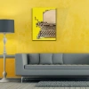 Sarı Zeminde Daktilo Kanvas Tablo 50 x 70
