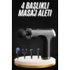 Şarjlı Masaj Tabancası 4 Başlıklı Mini Masaj Tabancası ve Masaj Aleti