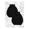 Sevgili Çift Kombini Örümcek Baskılı Kapüşonlu Sweatshirt Hoodie - Siyah