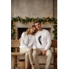 Sevgililer Günü Baskılı Oversize Bisiklet Yaka Sweatshirt - Beyaz