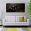 Siyah Motorsiklet Canvas Tablo 60x120