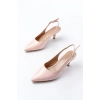 ST-1152 Pembe Rugan Günlük 7 cm Topuklu Kadın Ayakkabı