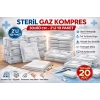 Steril Gaz Kompres 30x80 cm 2li 10 Paket Tel Tel Spanç Steril Gazlı Bez Yara Bakım Kompresi