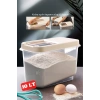 Sürgülü Kapaklı 10 LT Erzak Bakliyat Un Şeker Saklama Kabı