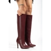 SYT-2004 Bordo Günlük Bayan Çizme