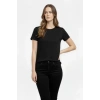 T-Shirt Bisiklet Yaka Slim Fit Likralı Tişört Günlük Basic Body - Siyah