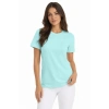 T-Shirt Bisiklet Yaka Slim Fit Likralı Tişört Günlük Basic Body - Turkuaz