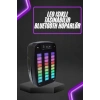 Taşınabilir 6.5 inç LED Bluetooth Kareoke Hoparlör RGB Işıklı Radyolu