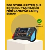 Taşınabilir El Konsolu 500 Oyunlu – Geniş Ekran ve Uzun Pil Ömrü